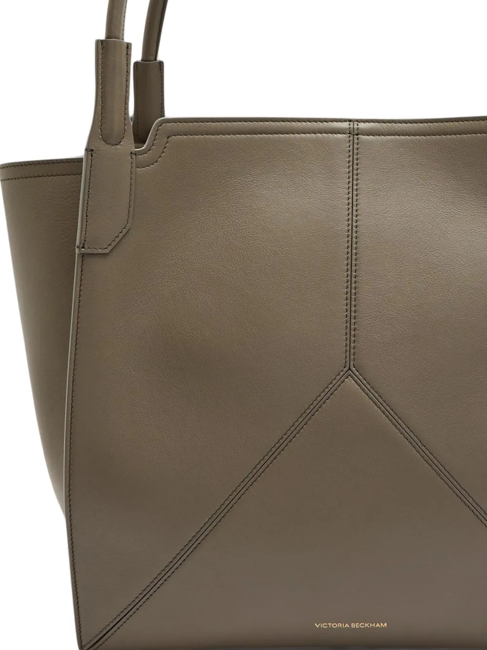 Victoria Beckham Victoria leren shopper met vlakken Groen