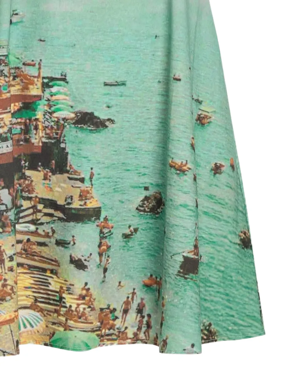STAUD Brio mouwloze mini-jurk met grafische print Groen