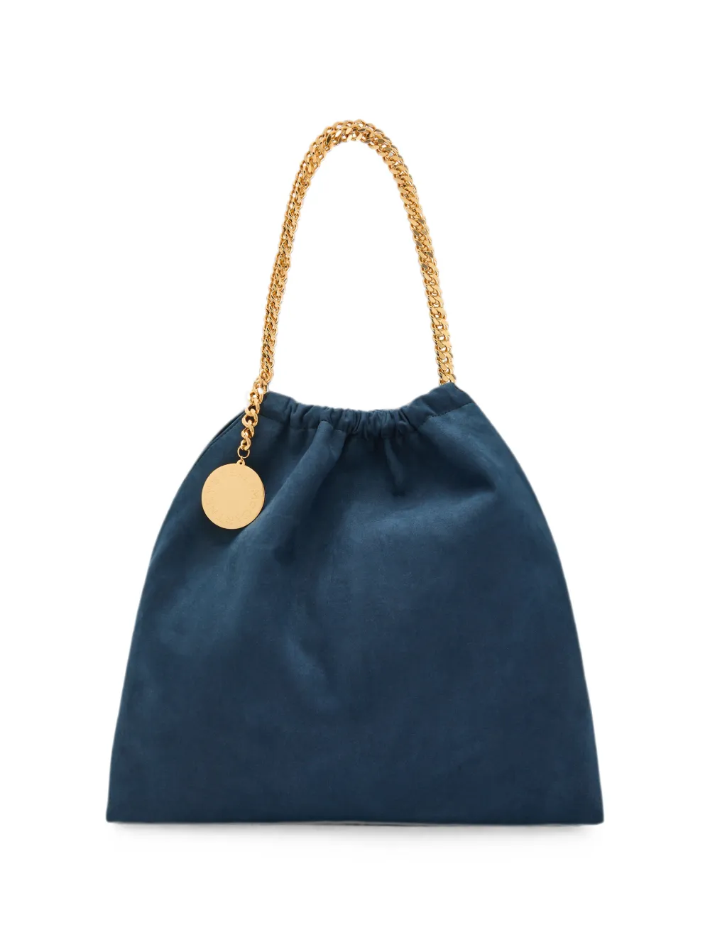 Stella McCartney Falabella chain-link drawstring shoulder bag - Blu