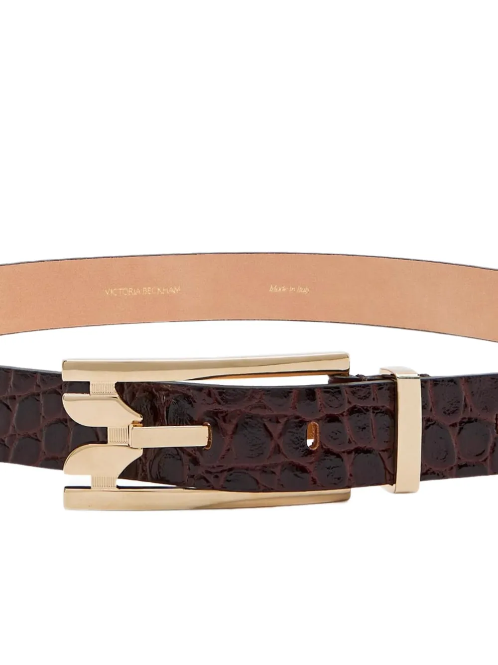 Victoria Beckham Dorian leren riem Bruin