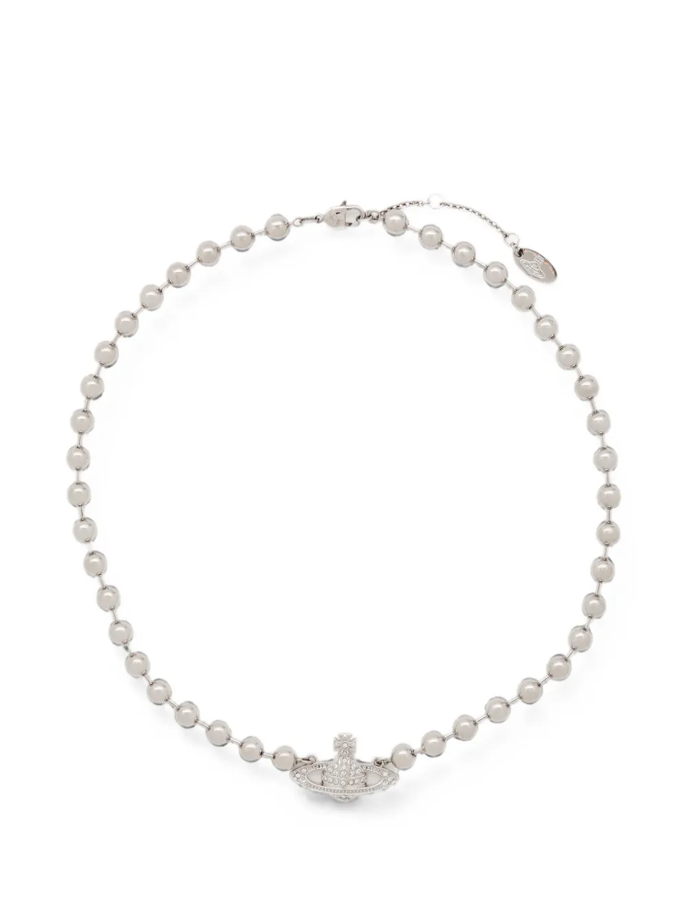 Vivienne Westwood Thames Orb bead necklace - Argento