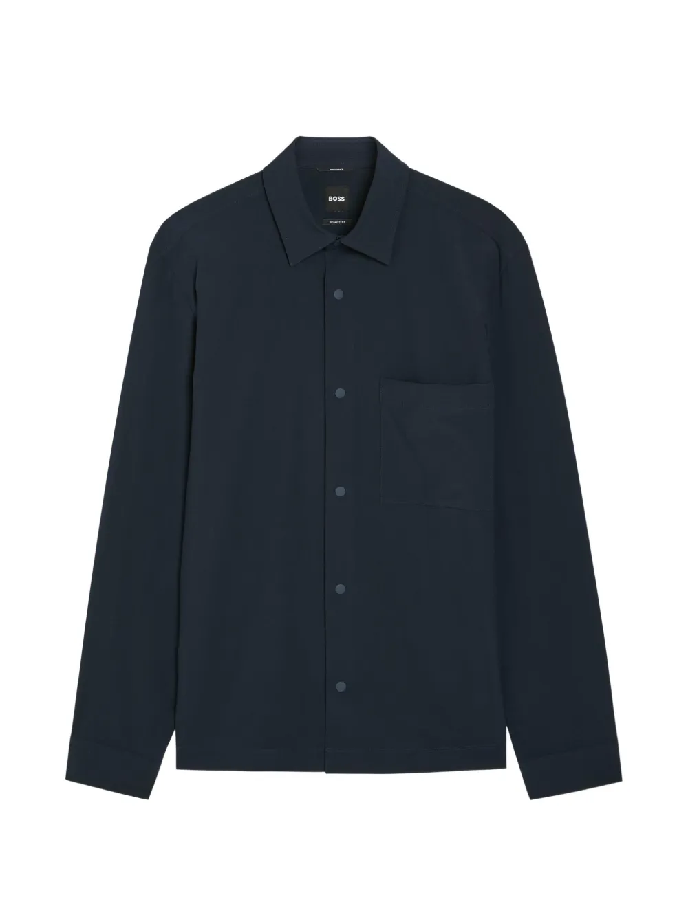 BOSS patch-pocket shirt - Blu