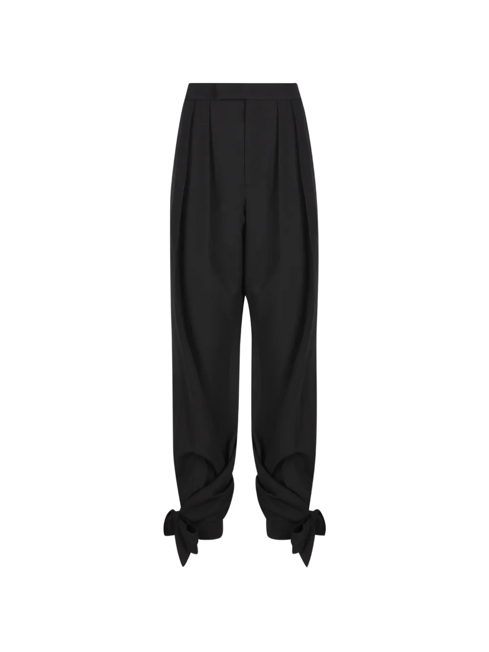 Chloé bow-detail pleated trousers - Black
