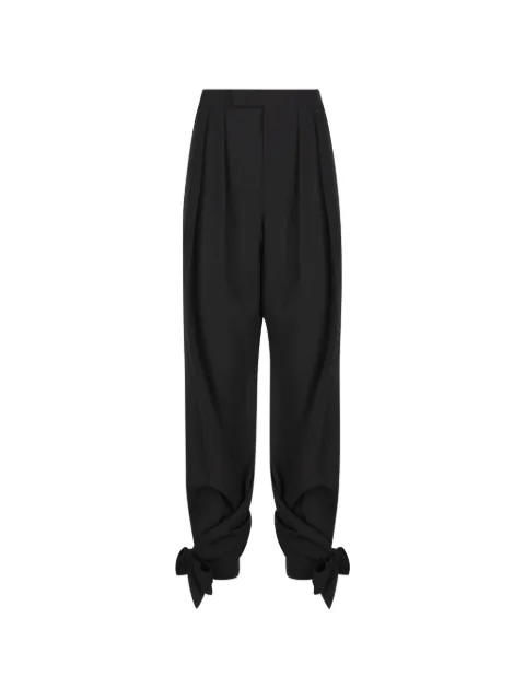Chloé pantalones de pinzas con detalle de lazo