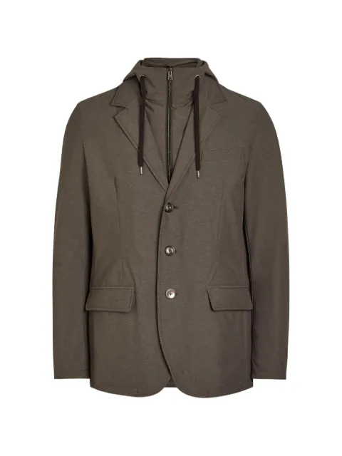 Herno hooded single-breasted blazer