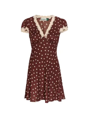 reformation brown polka dot dress Reformation Brown Polka Dot Dress by Reformation
