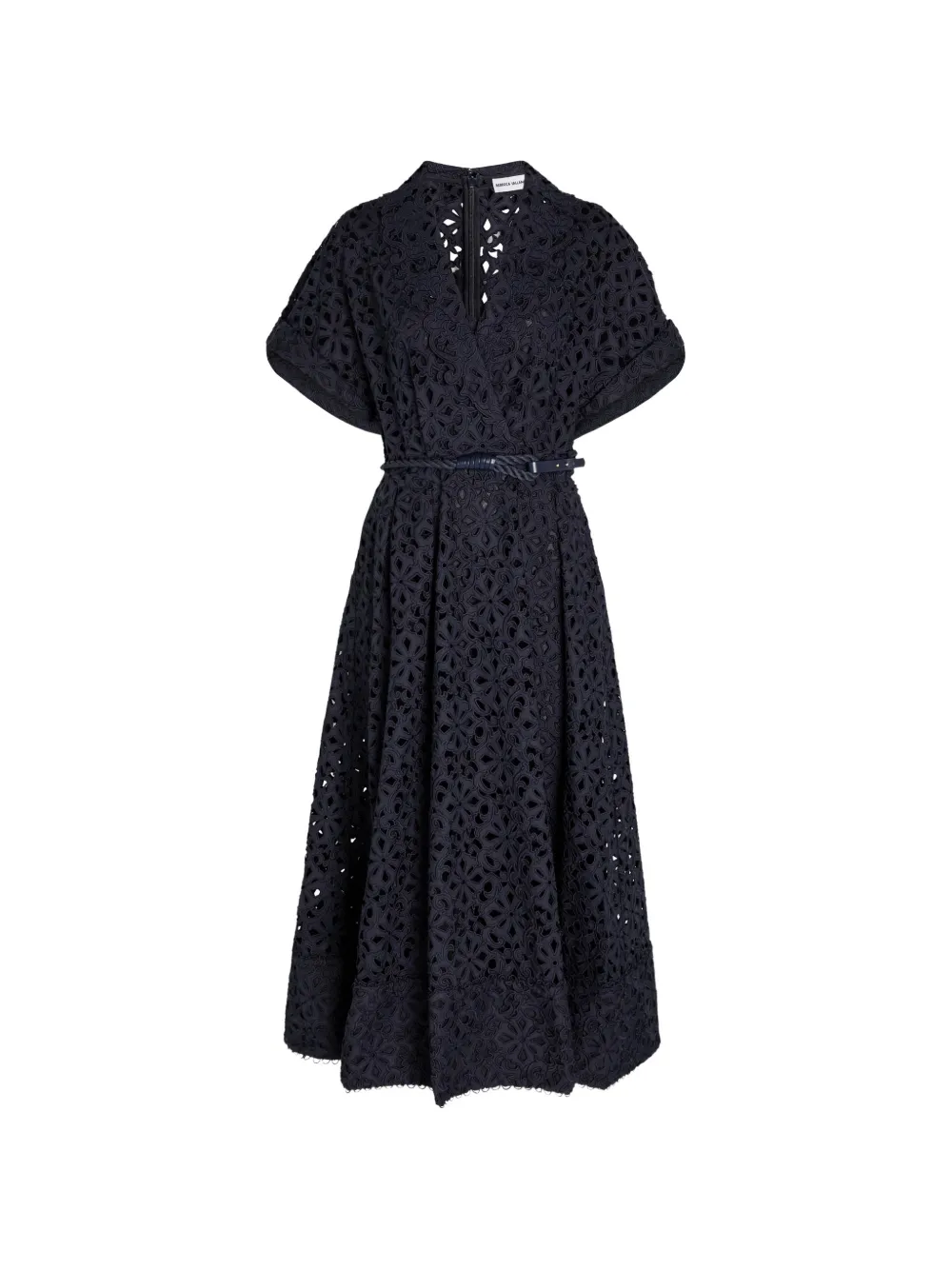 Rebecca Vallance Antalya guipure-lace belted midi dress - Blau