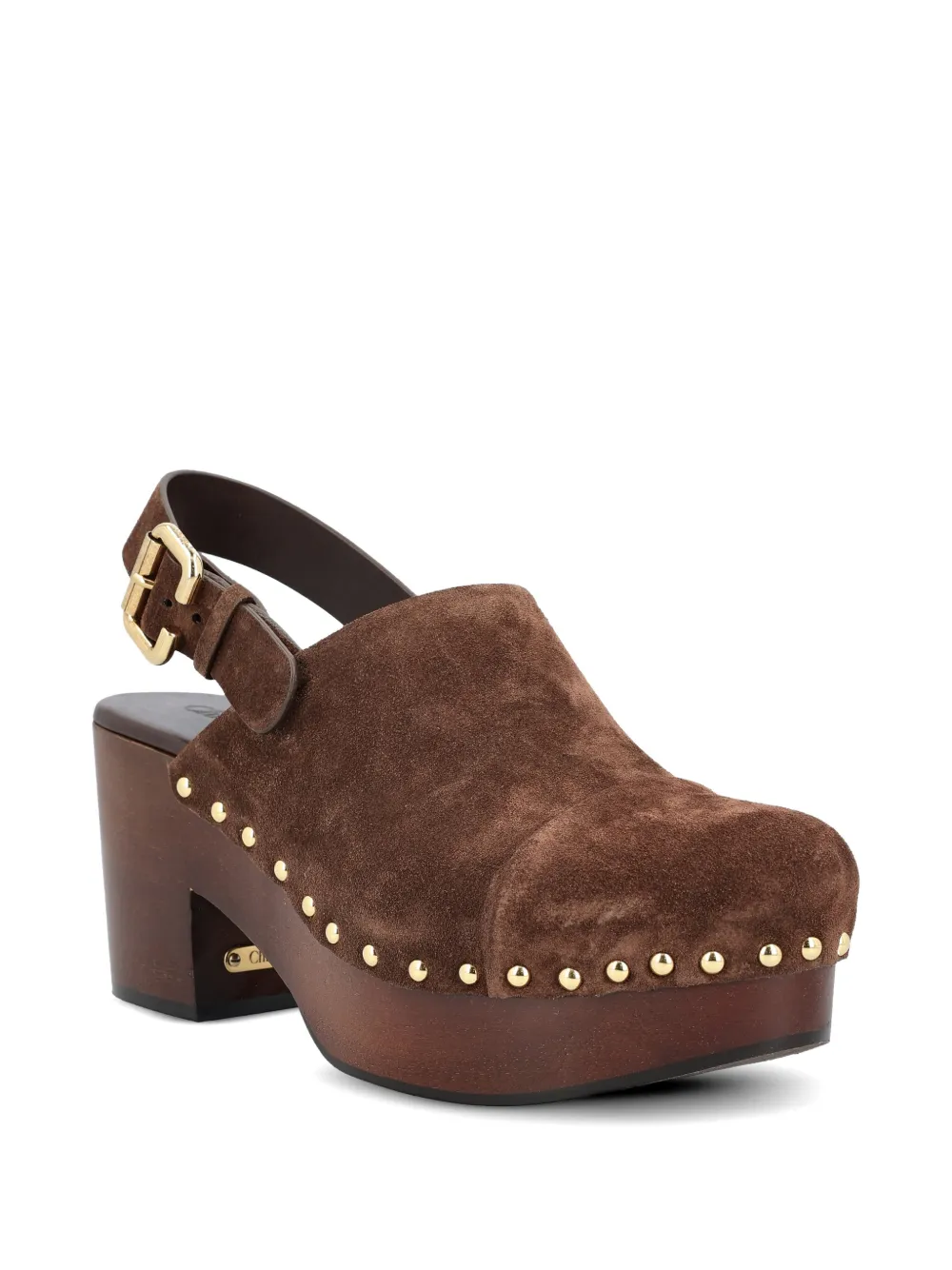 Chloé studded slingback heeled pumps Bruin