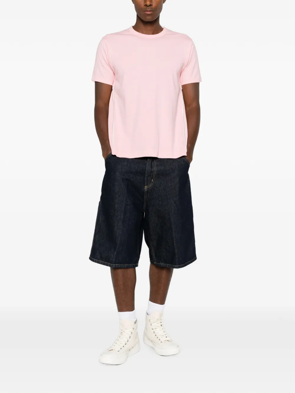 Comme Des Garçons Shirt T-shirt met rits Roze