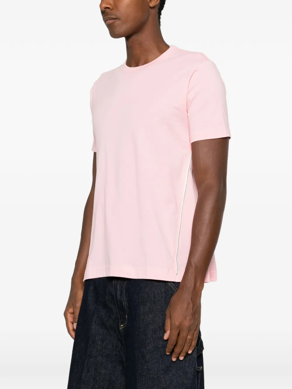 Comme Des Garçons Shirt T-shirt met rits Roze