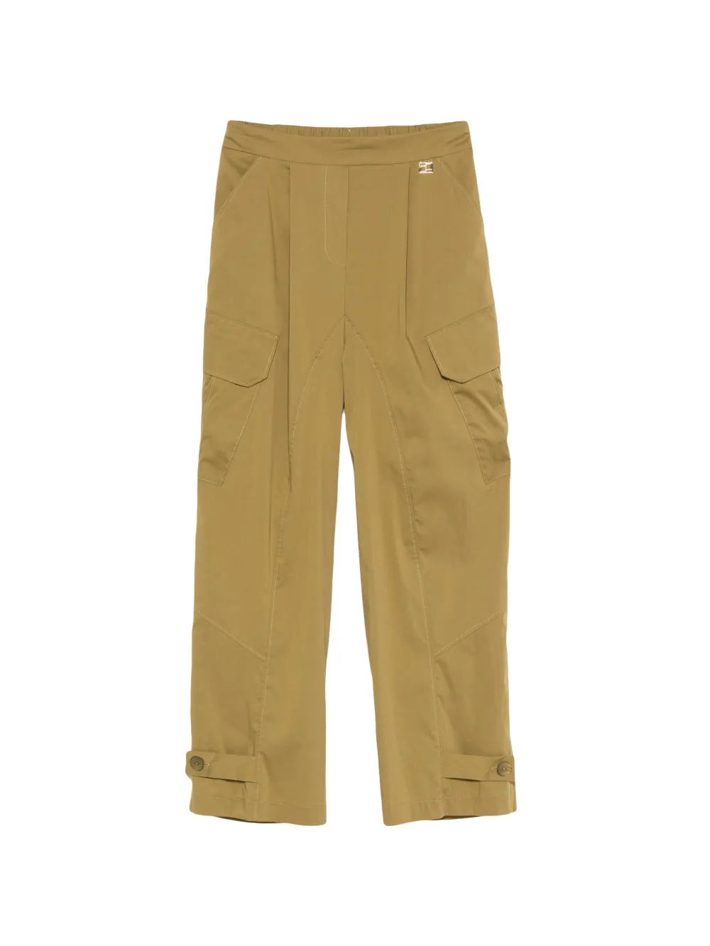CARLA G. button-tab cargo pants - Verde