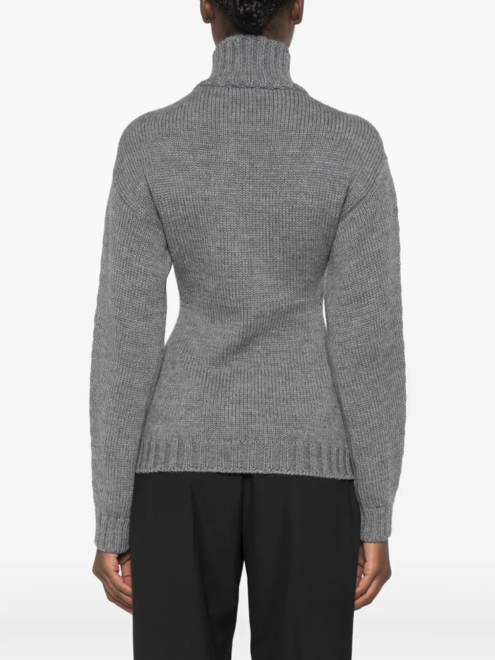 Jil Sander Ribgebreide trui Grijs