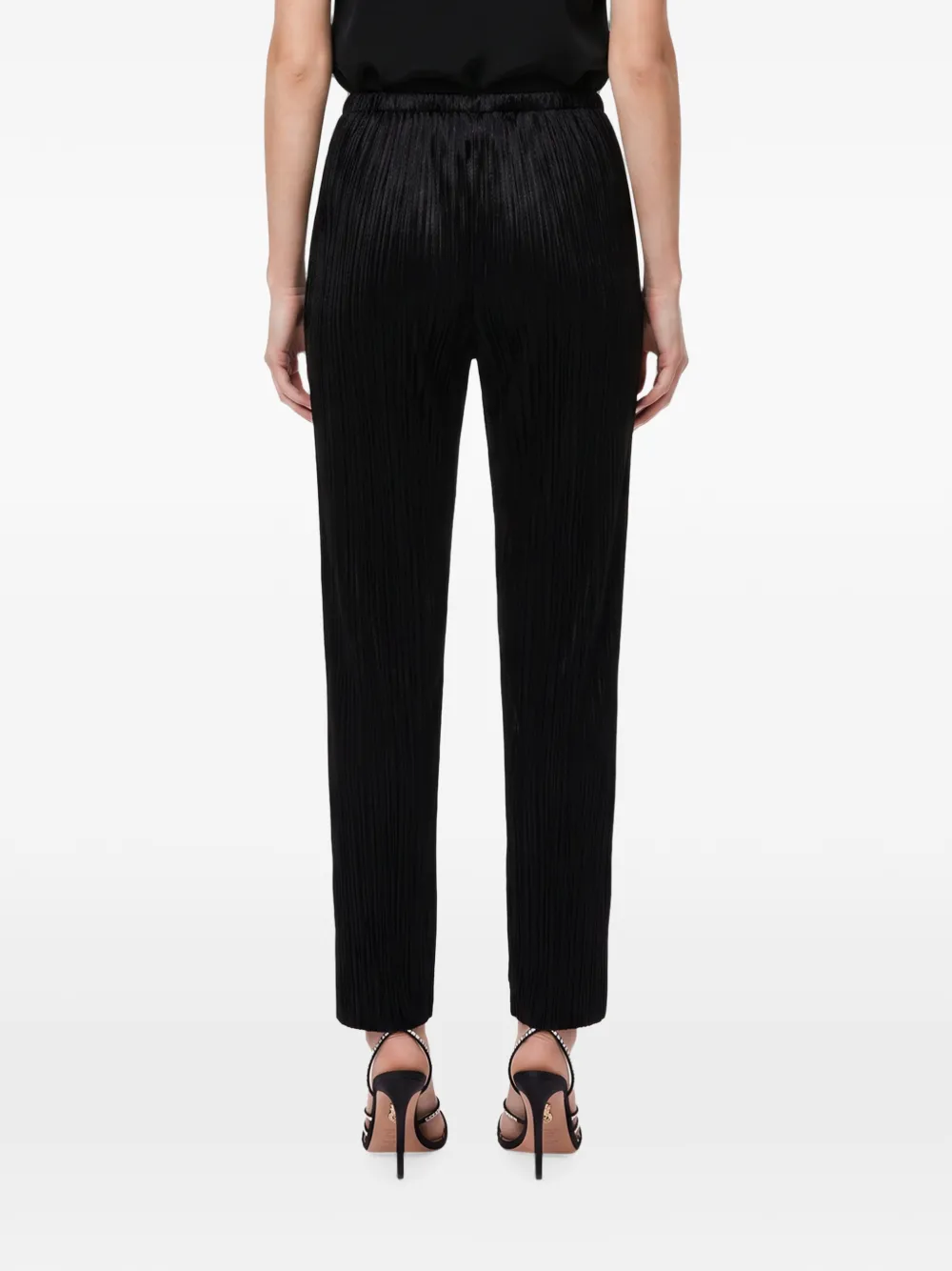 Forte Broek met plissé effect Zwart