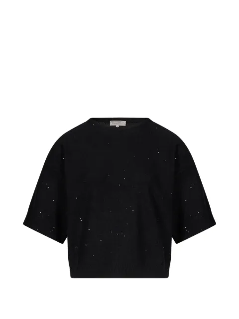 Antonelli sequin-embellished short-sleeve sweater