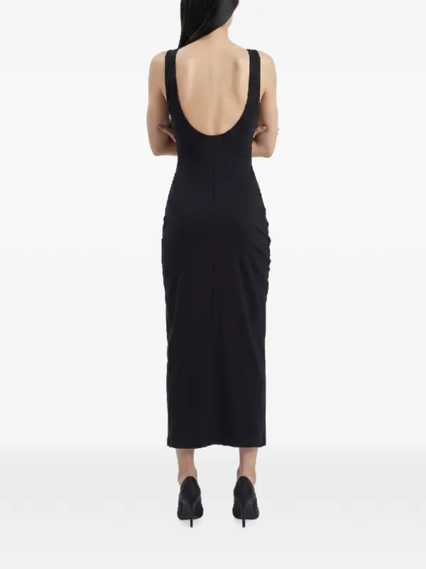 knit maxi dress with slit Isadora Strapless Side-Slit Knit Maxi Dress in Blue, summer 2026 dress, Strapless Maxi dress, side slit evening gown, women's dress, SOERA