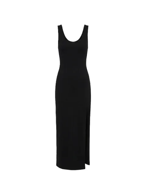 WARDROBE.NYC Vestido longo de tricô canelado com fenda lateral