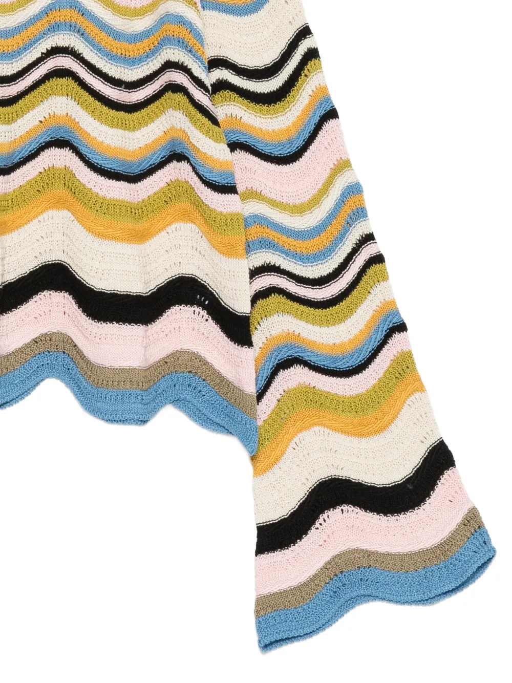La DoubleJ Cropped trui met chevron patroon Beige