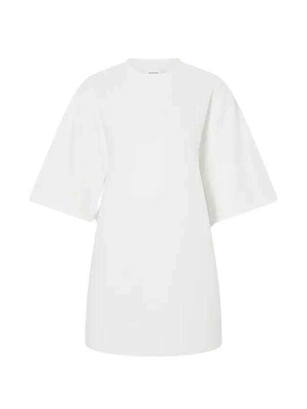 WARDROBE.NYC Heart-cutout Mini T-shirt Dress in White