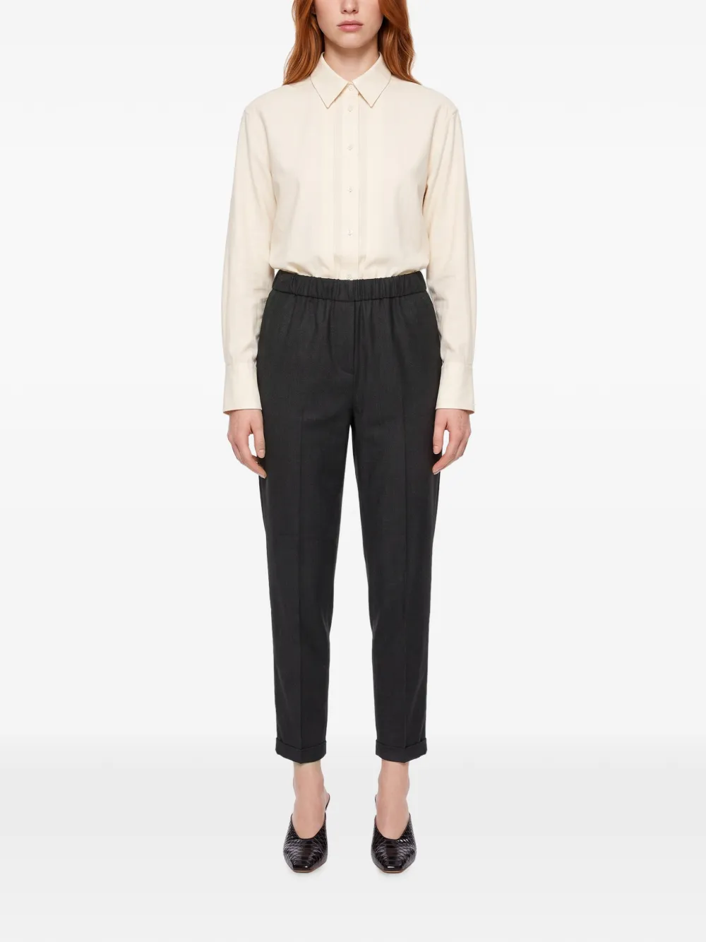 Antonelli elasticated-waistband trousers Grijs