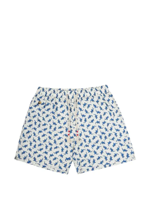 MC2 Saint Barth gecko-print drawstring swim shorts
