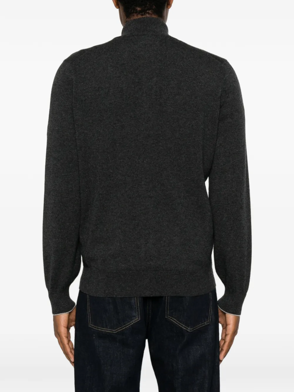 Brunello Cucinelli Vest met hoge hals Grijs