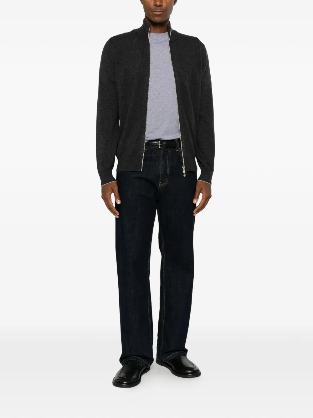 Brunello Cucinelli Vest met hoge hals Grijs