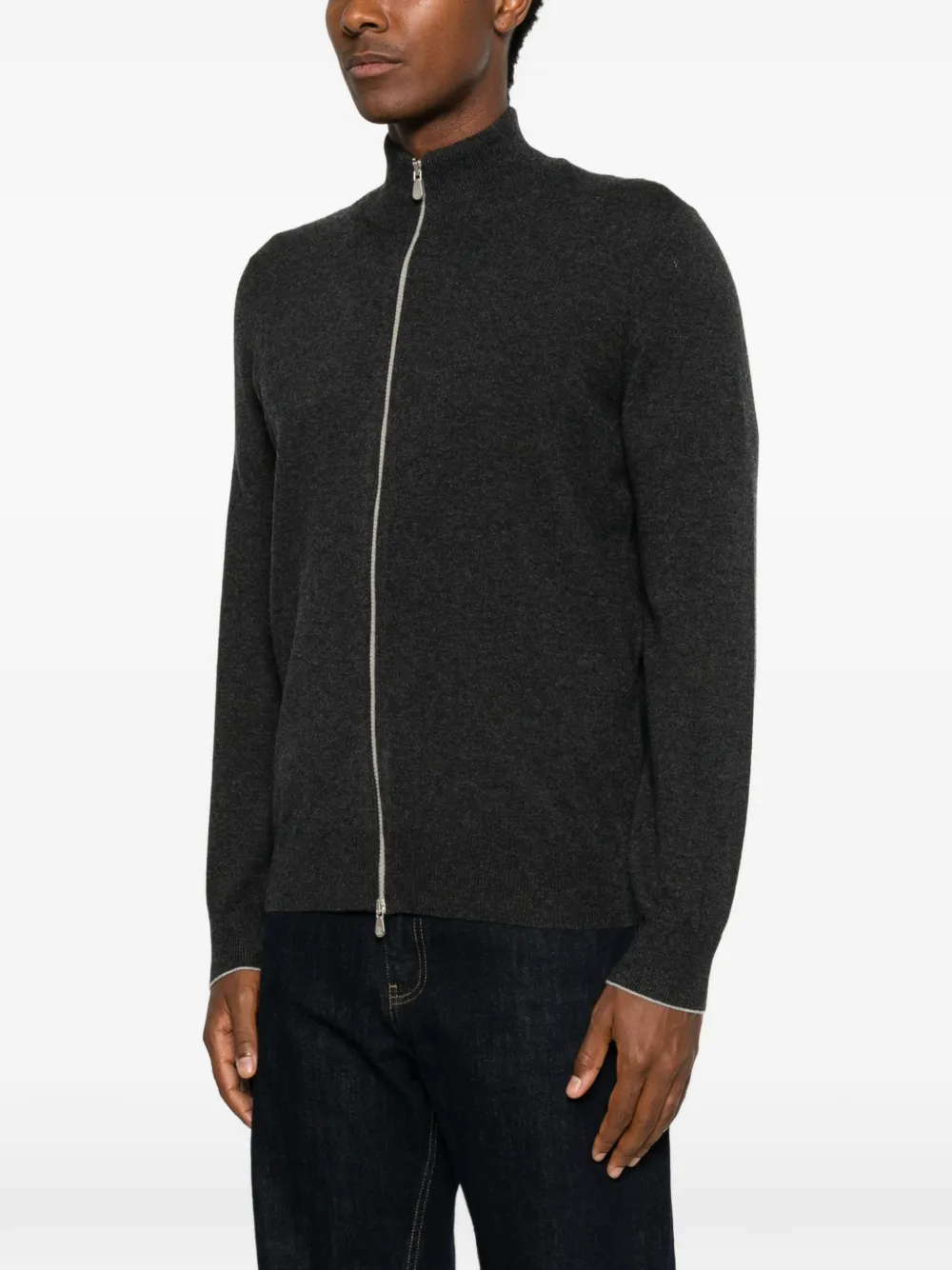 Brunello Cucinelli Vest met hoge hals Grijs