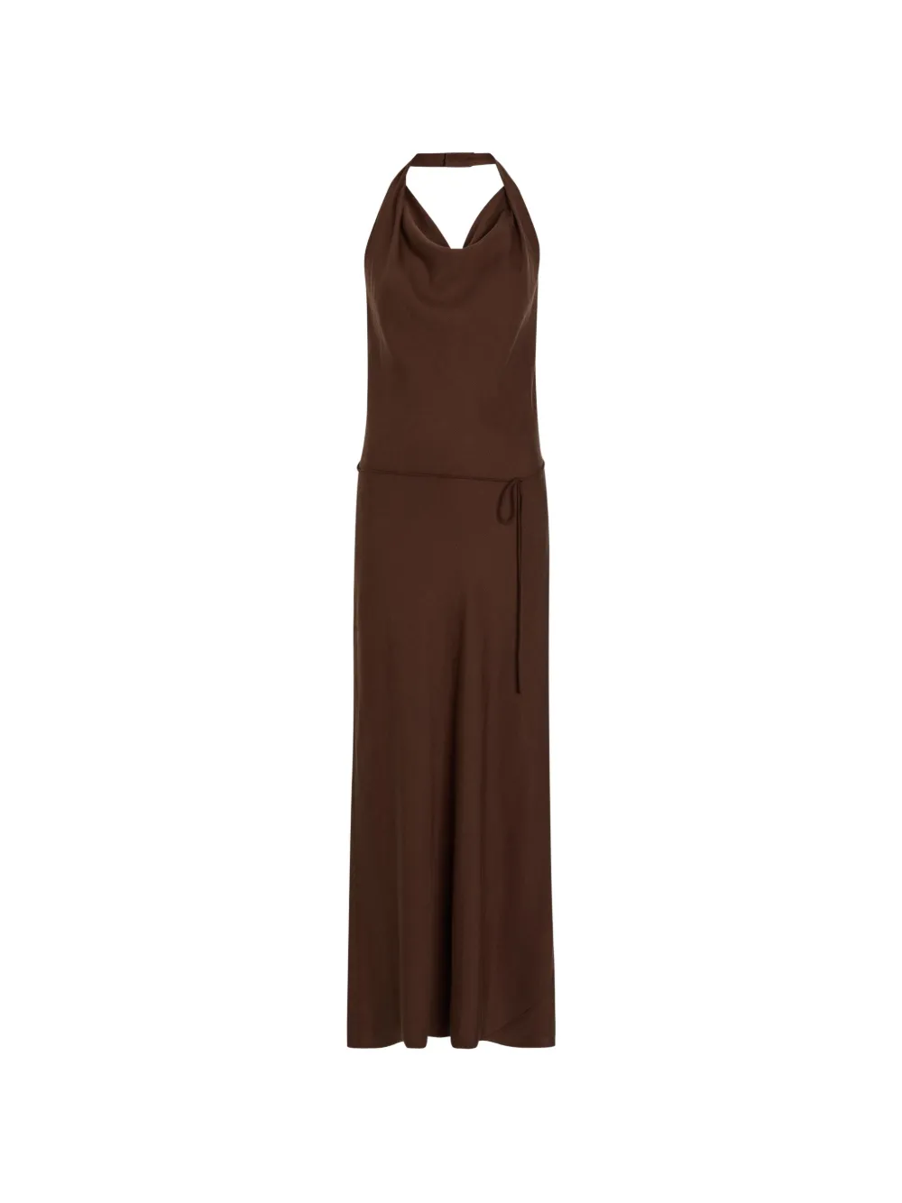 Faithfull Izaro cowl-neck halterneck maxi dress - Marrone