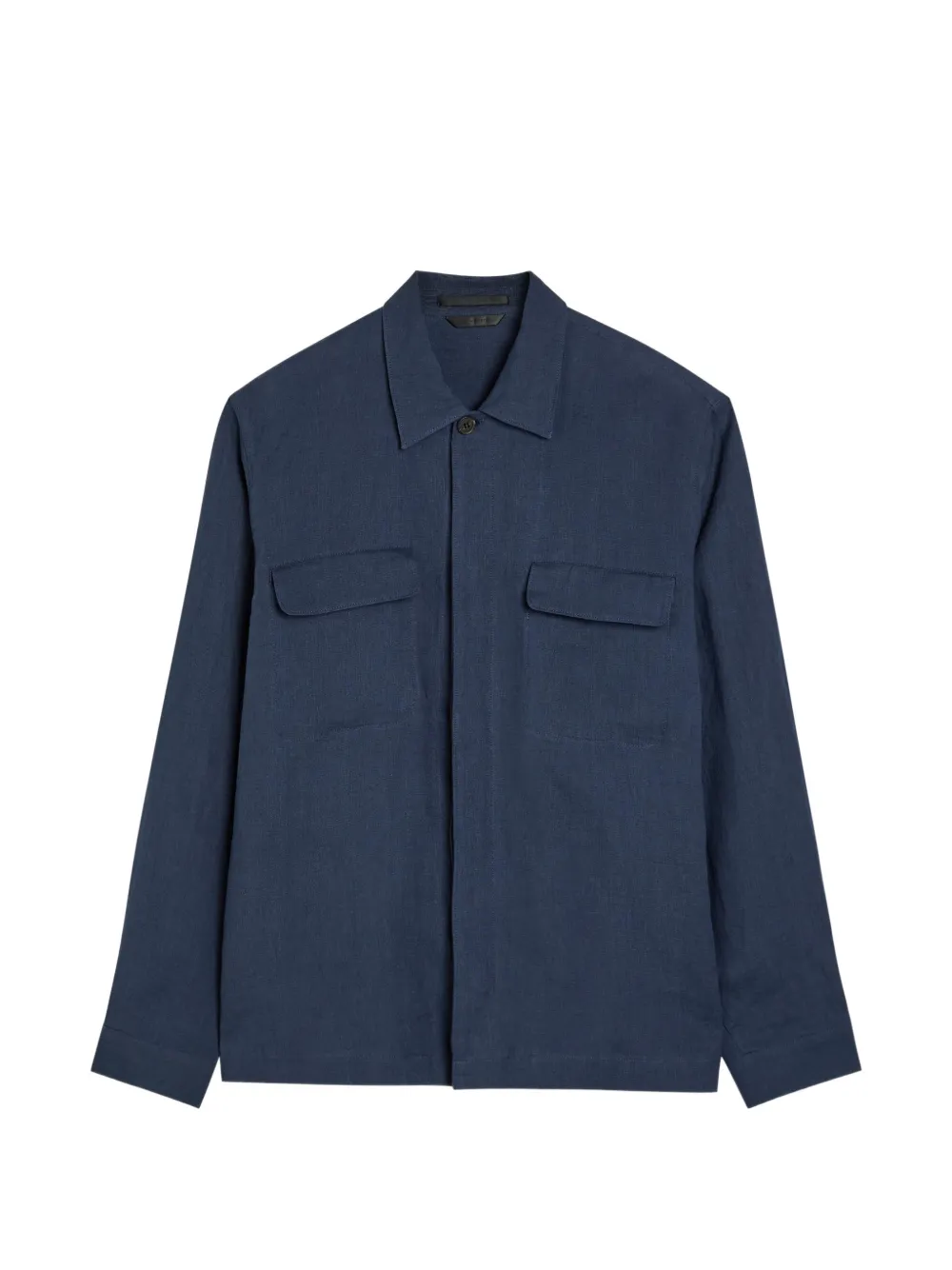 Sunspel flap-pocket overshirt - Blu
