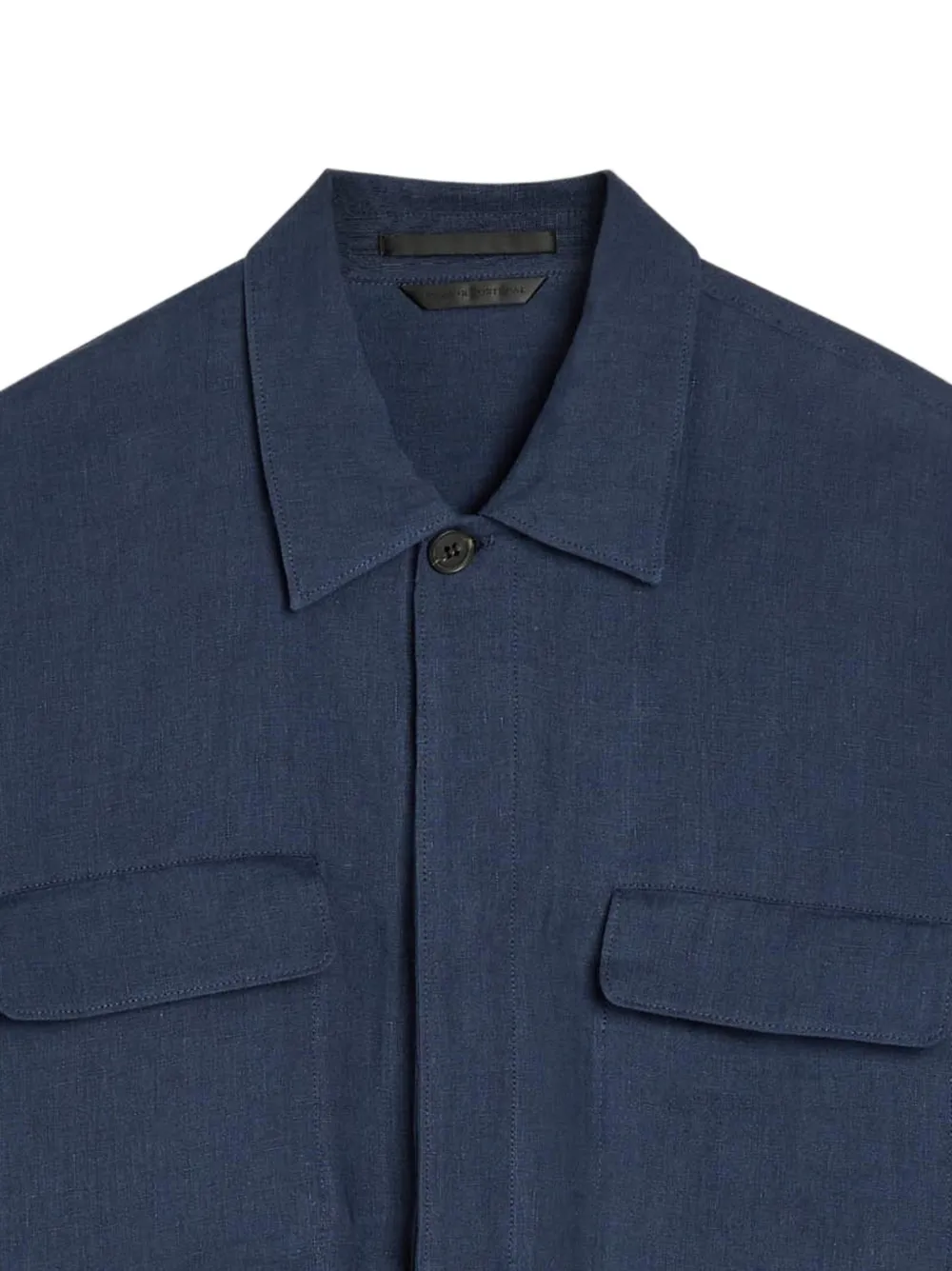 Sunspel Shirtjack met klepzak Blauw