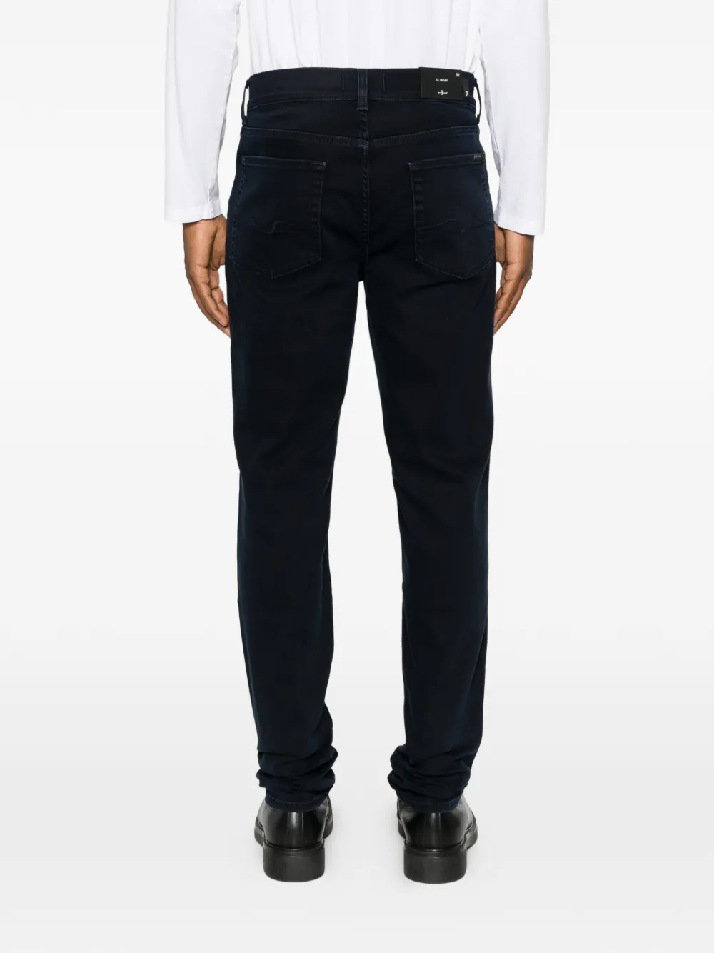 7 For All Mankind Slimmy jeans met vijf zakken Blauw