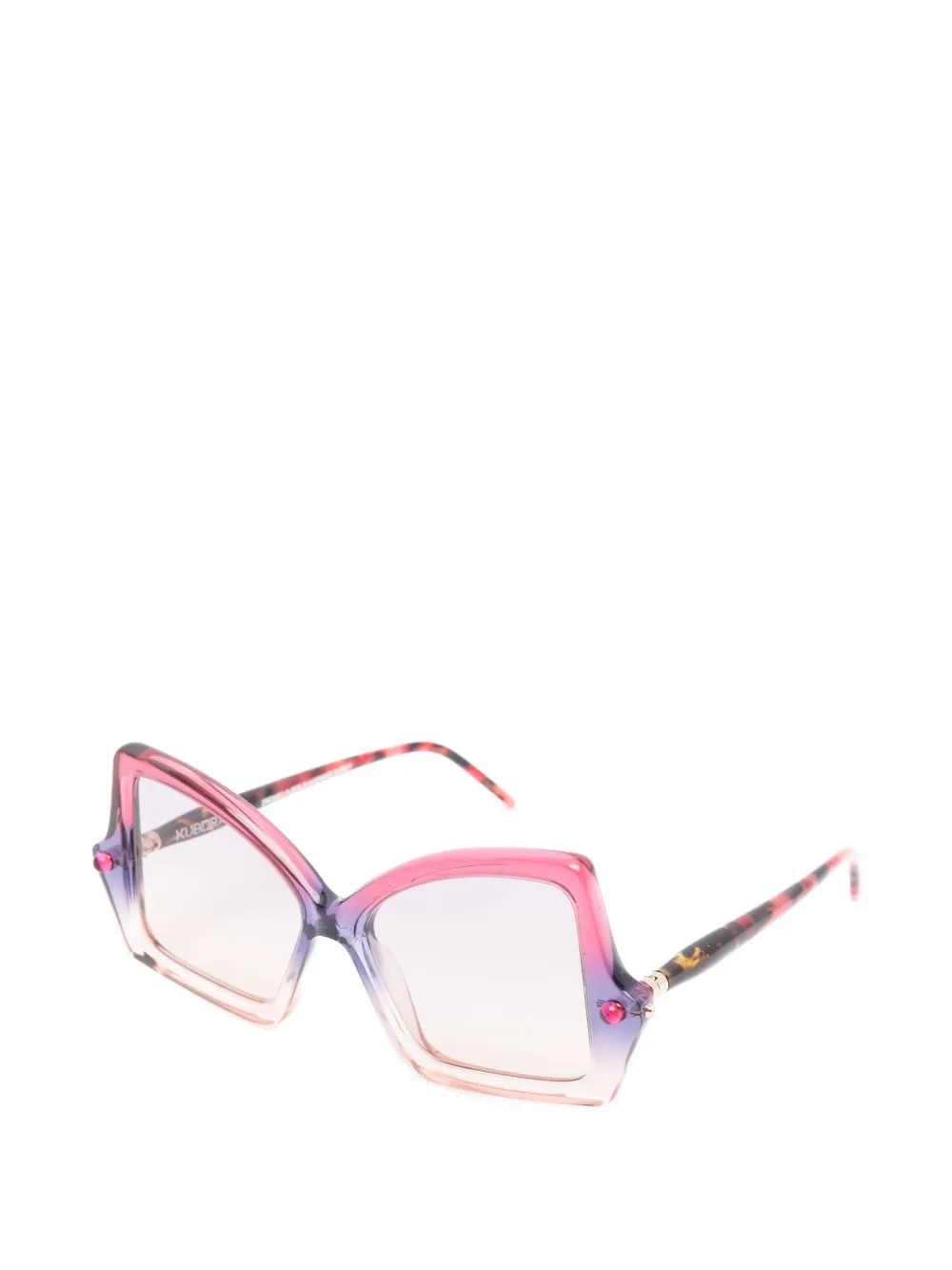 Kuboraum Maske P30 zonnebril met geometrisch montuur en kleurverloop Roze
