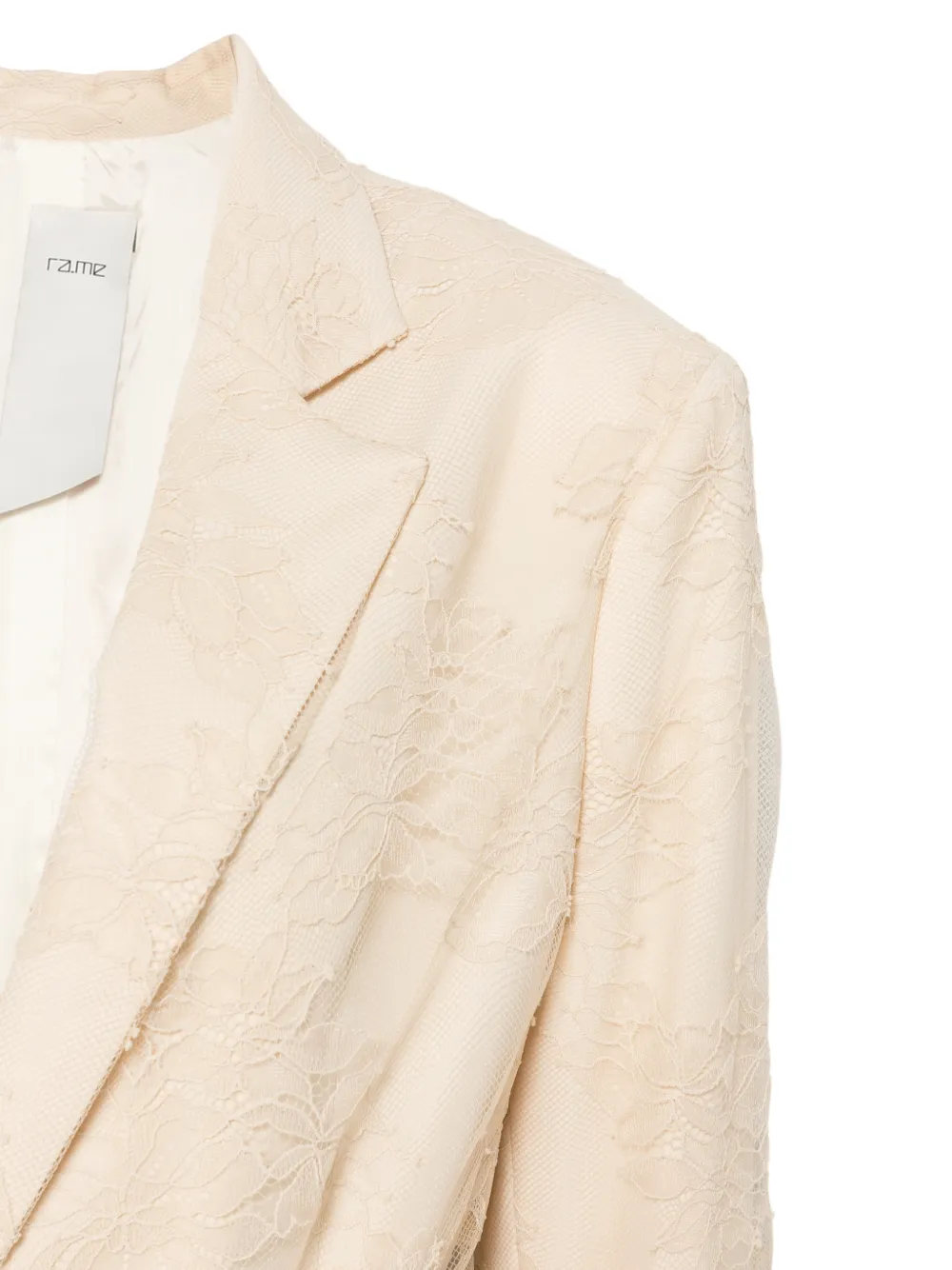  Rame Chaqueta Con Capa De Encaje - Neutro 