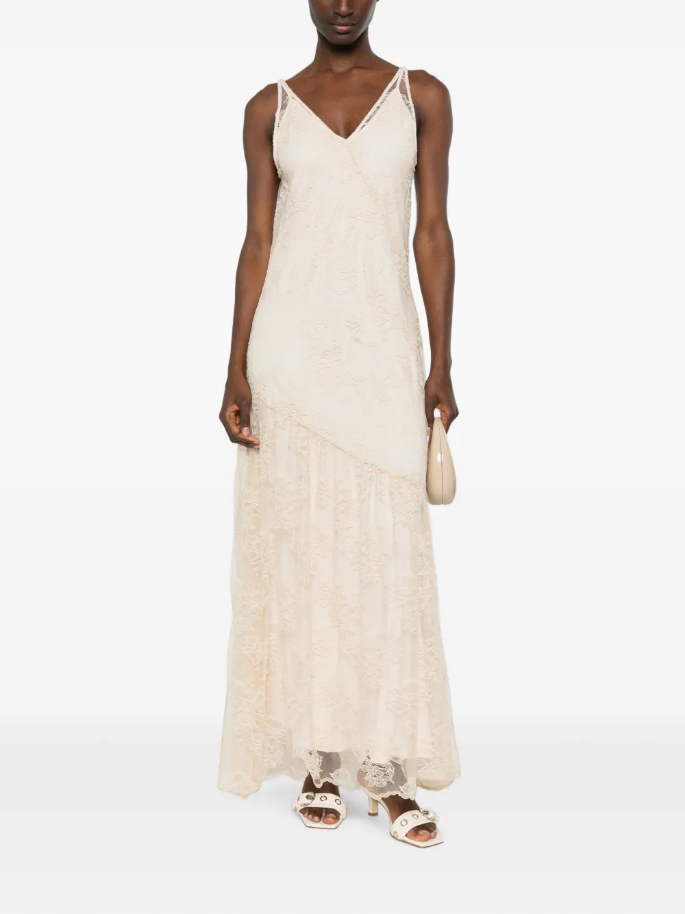 Rame V-neck Maxi Dress In White