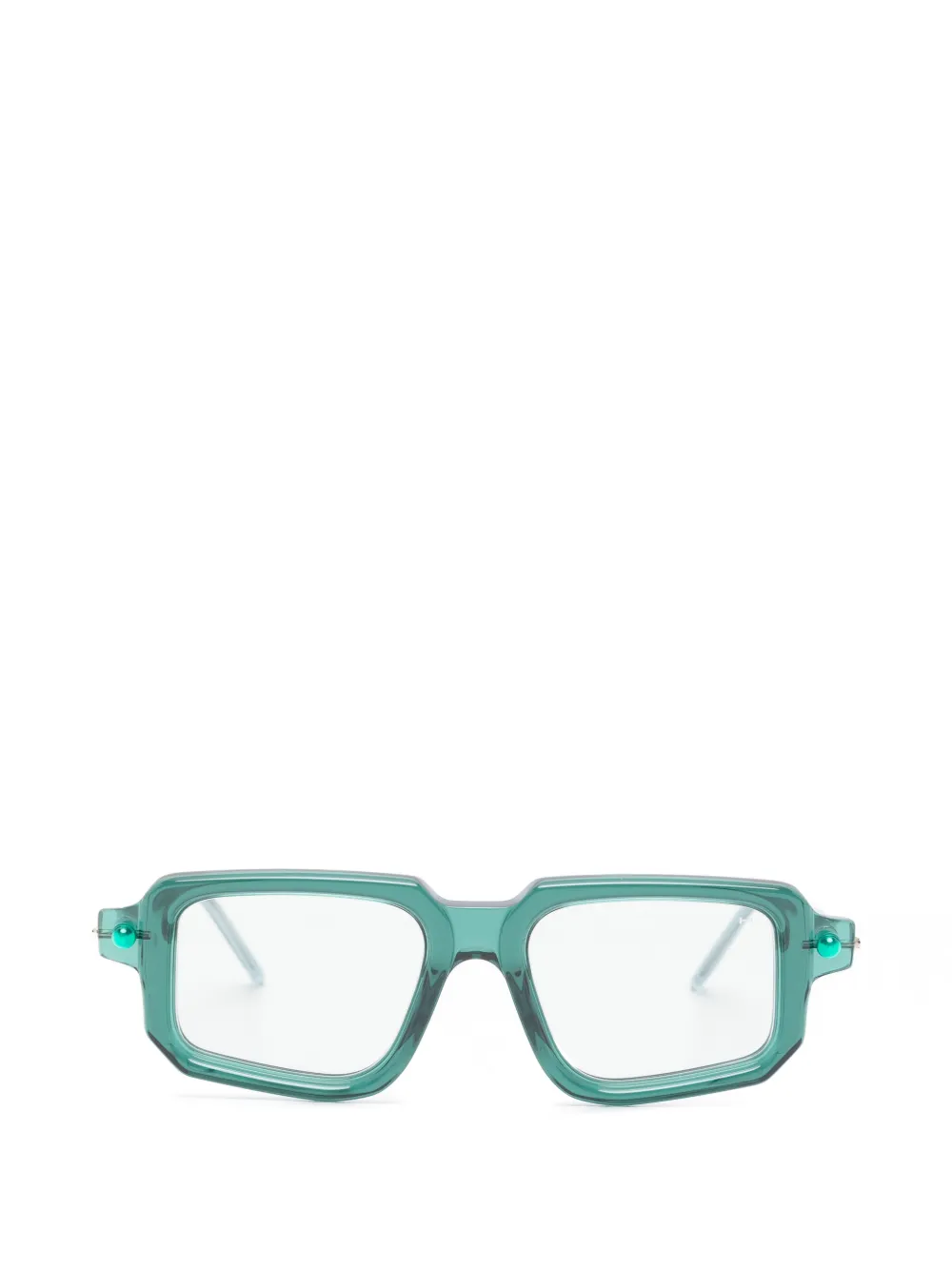 Kuboraum x Hamburger Bahnhof Maske P23 geometric-frame sunglasses - Verde