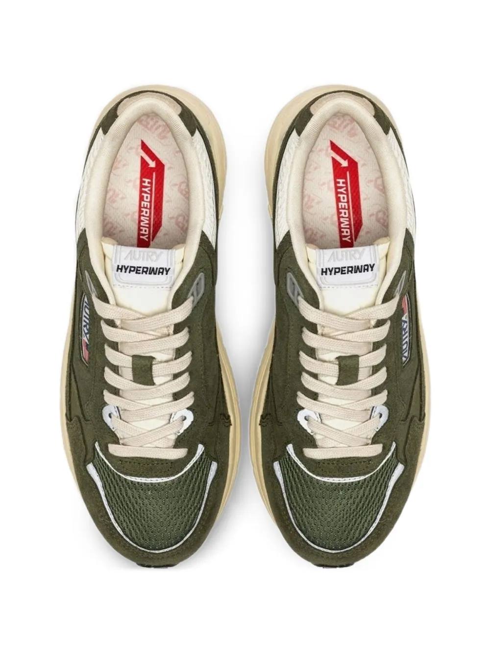 Autry Hyperway sneakers met vlakken Groen