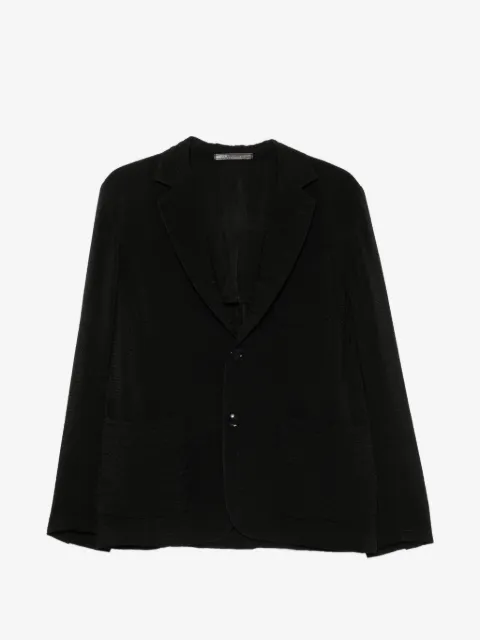 Giorgio Armani textured single-breasted blazer