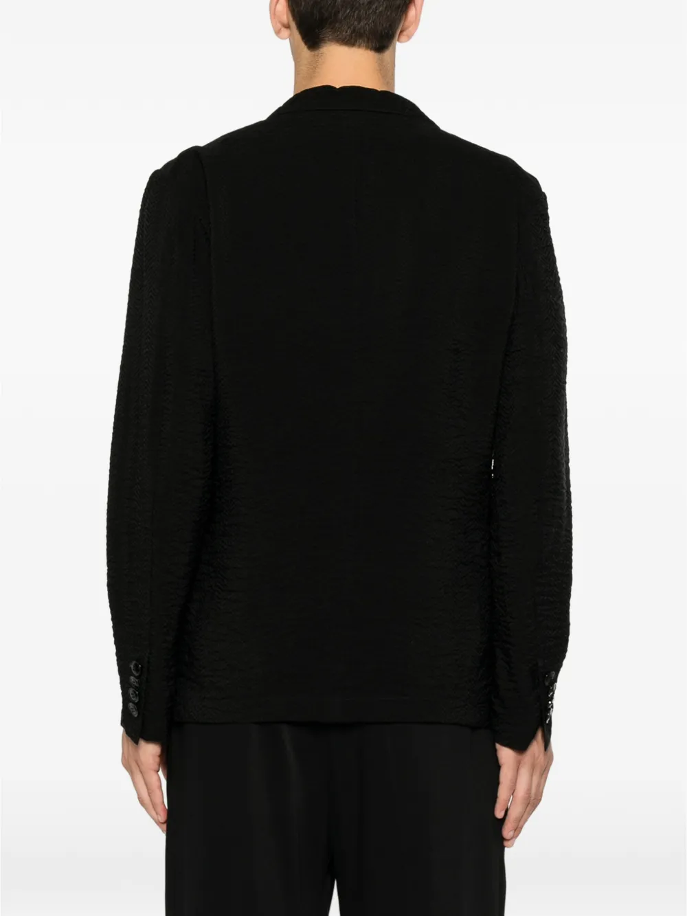 Giorgio Armani Blazer met enkele rij knopen Zwart