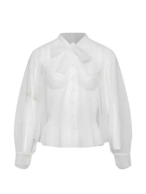 Forte Forte sheer pussy-bow blouse 