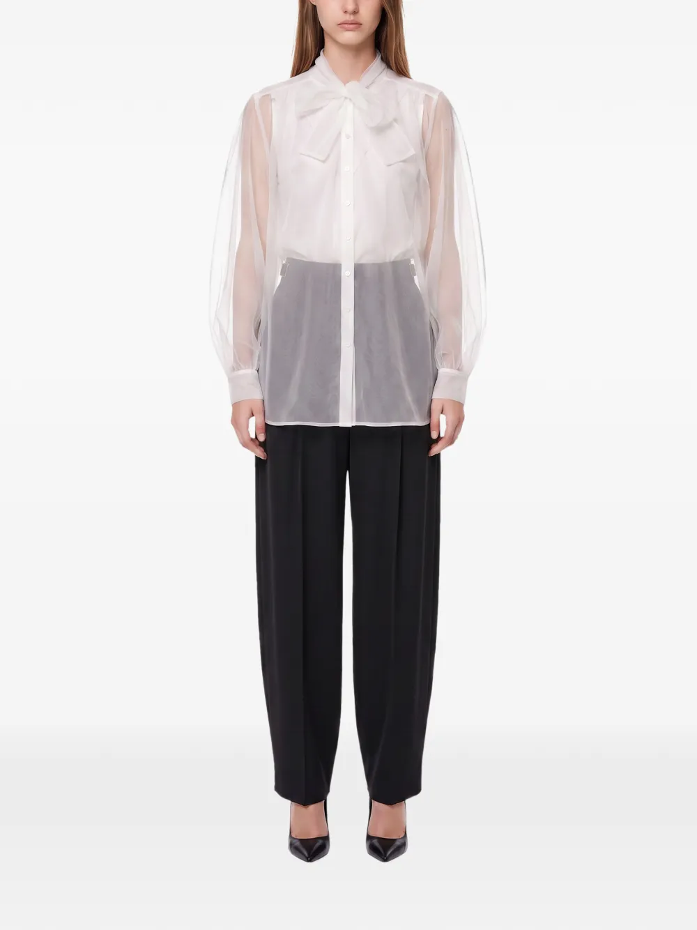 Forte Blouse met strik Wit