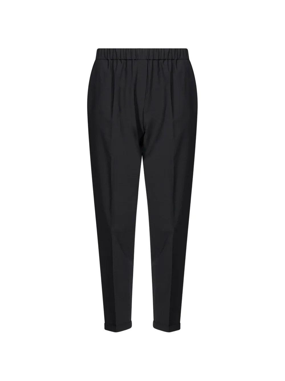 Antonelli Rosalba Cigarette elasticated-waistband cropped trousers | Black | Image 1