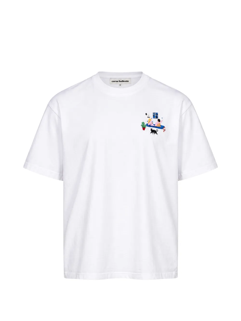 CARNE BOLLENTE Rear Window embroidered-motif T-shirt