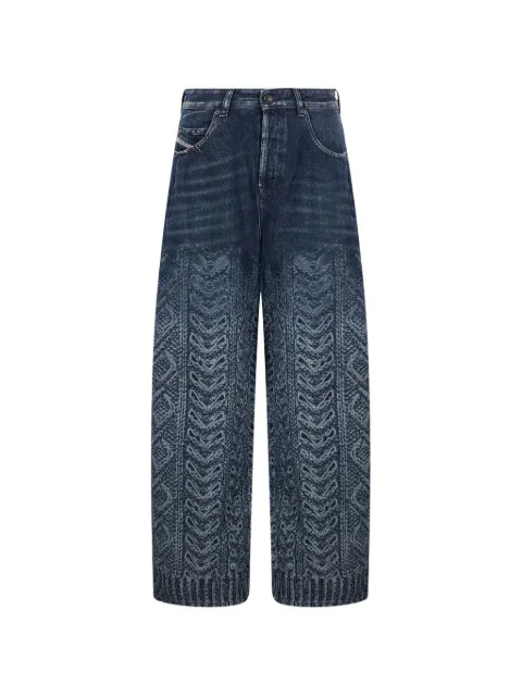 Diesel cable-print wide-leg jeans