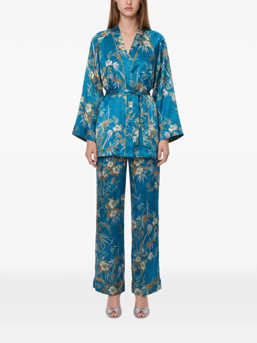 Forte Jack met bloemenprint Blauw