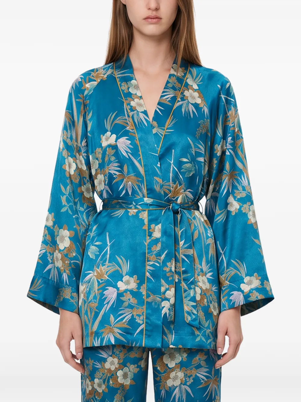 Forte Jack met bloemenprint Blauw