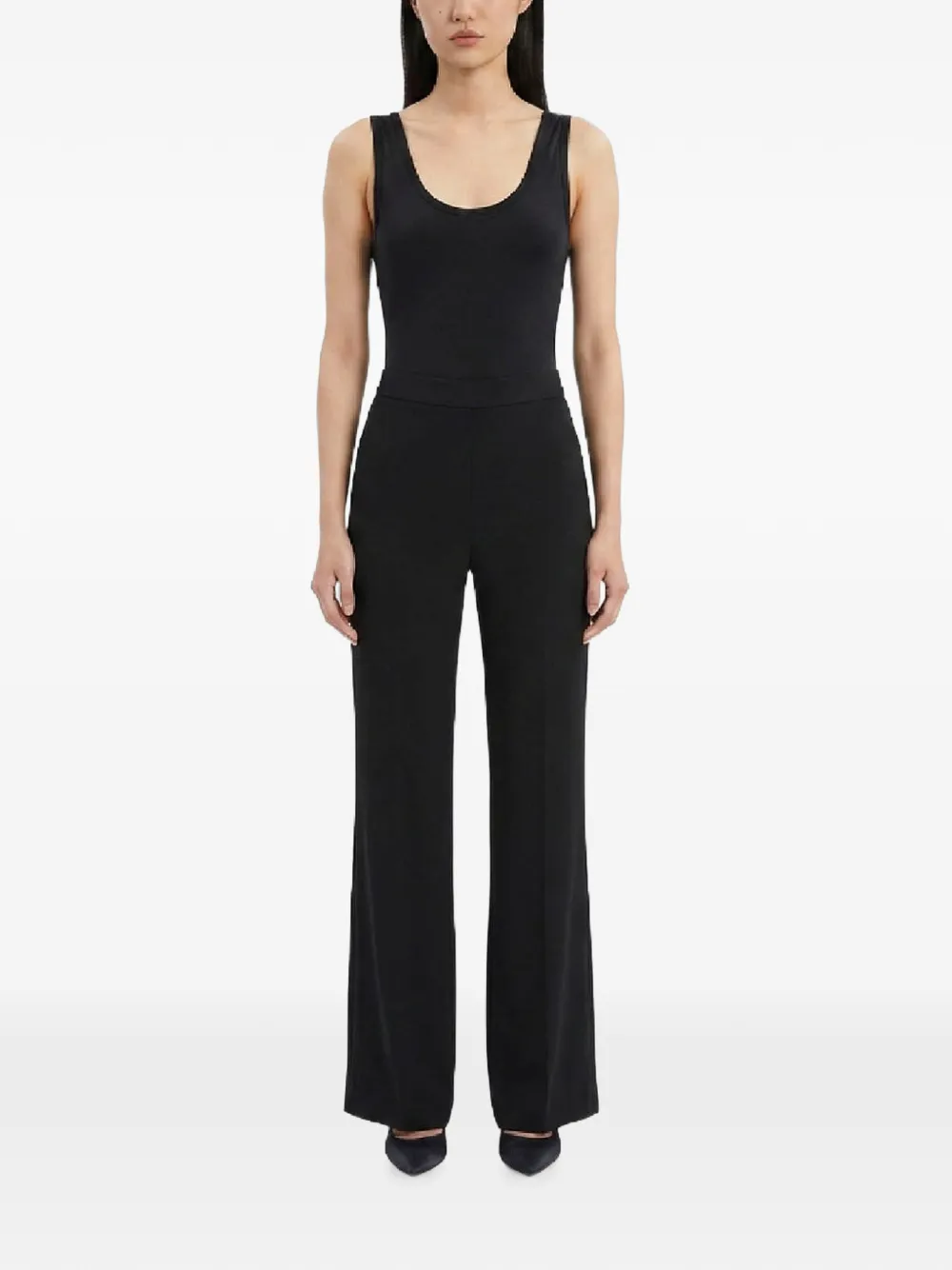 WARDROBE.NYC Body met diepe ronde hals Zwart