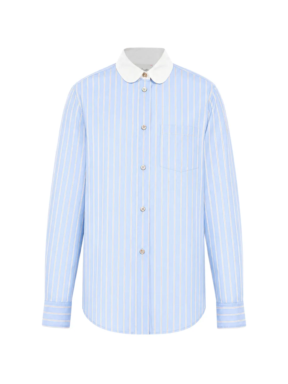 Forte Forte striped Peter Pan collar shirt