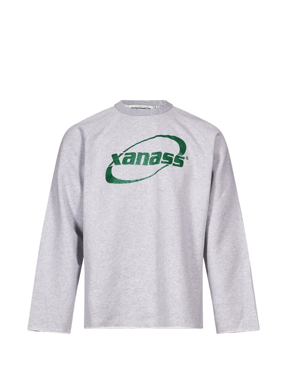CARNE BOLLENTE Can't Get Enough glitter-logo raw-edge sweater