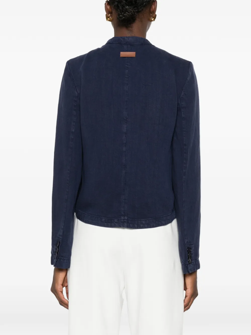 Emporio Armani Jack met bandkraag Blauw