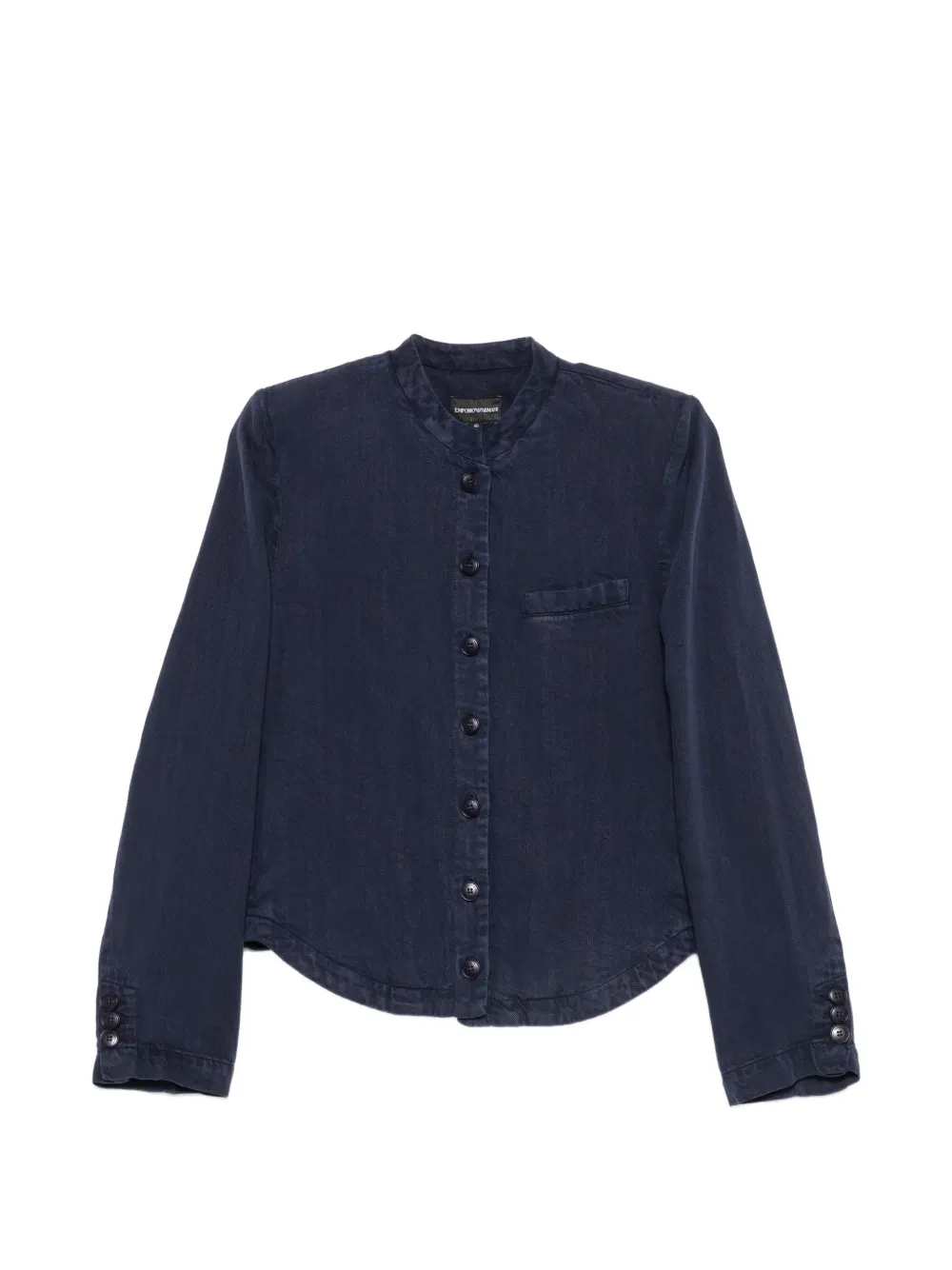 Emporio Armani Giacca con colletto alla coreana - Blu